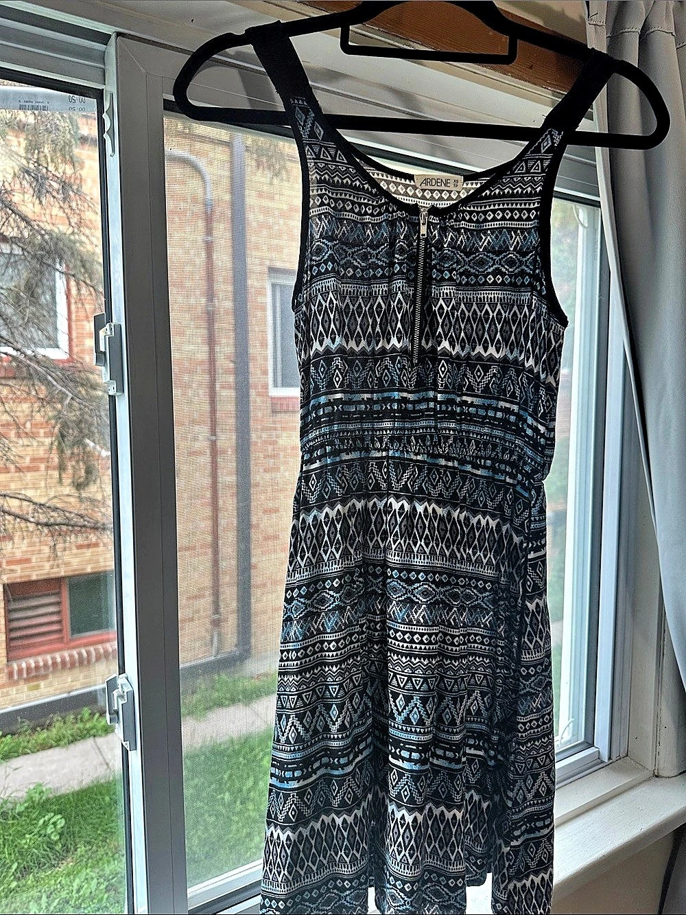 Ardene Geometric Mini Dress in Black & White Size XS Like New